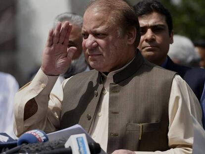 Sharif, en una rueda de prensa en Islamabad, el pasado 15 de junio. En vídeo, así delató la letra 'Calibri' al primer ministro paquistaní.
