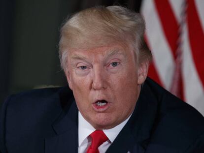 Donald Trump, este martes en el Club de Golf de Bedminster.