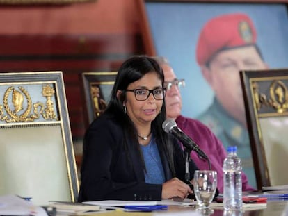 La presidenta de la Asamblea Nacional Constituyente, Delcy Rodríguez.