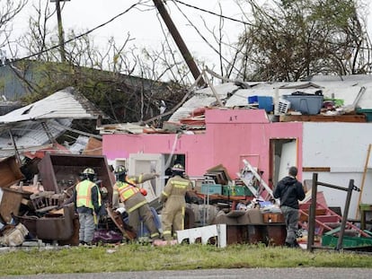 Una casa destruida en Rockport, Texas, tras la llegada de 'Harvey'.