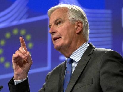 El negociador europeo, Michel Barnier, este jueves.