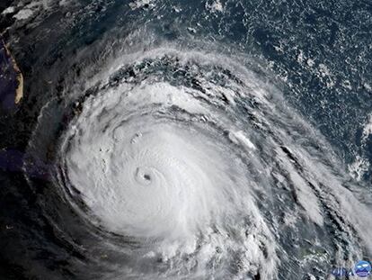 Imagen del huracán Irma captada por los satélites de NOAA.