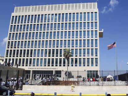 La embajada de EE UU en La Habana.