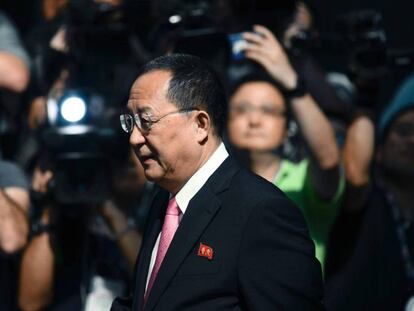 El ministro de Exteriores norcoerano, Ri Yong-ho.
