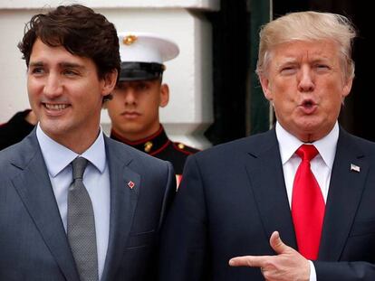 Trudeau y Trump en la Casa Blanca, este miércoles.