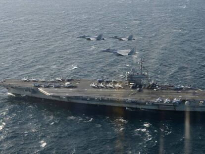 El portaaviones estadounidense USS Ronald Reagan.