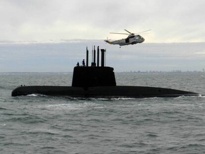 El submarino argentino ARA San Juan, en una imagen de archivo de 2013.