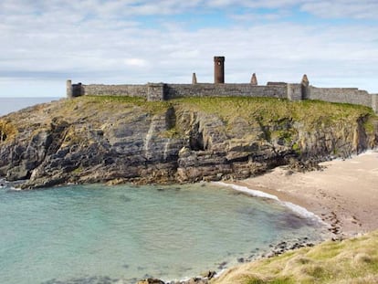 Castillo en la isla de Man.