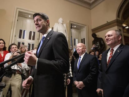 El líder republicano de la Cámara de Representantes, Paul Ryan, este martes.