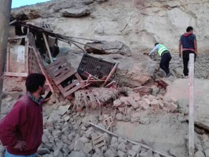 Uno de los fallecimientos por el terremoto de Perú se ha producido en el distrito de Yauca, provincia de Caravelí, por el desprendimiento de rocas.