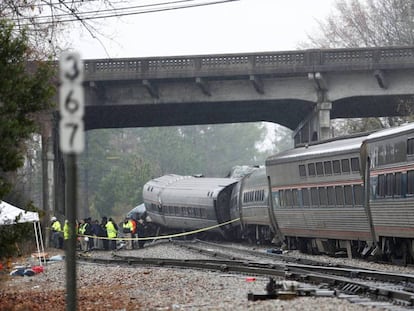 Tren accidentado en Cayce, Carolina del Sur.