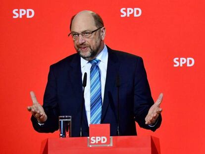 El líder del SPD, Martin Schulz, este miércoles en Berlín.