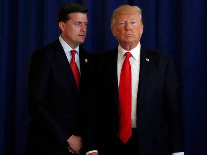 Rob Porter y Donald Trump, el pasado agosto.