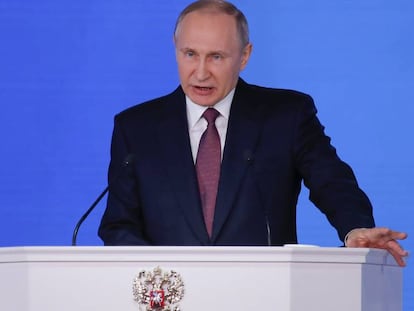 El presidente ruso, Vladimir Putin, ofrece el discurso anual sobre el estado de la nación.