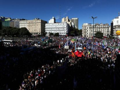 La manifestación por el 8 de marzo en Buenos Aires.