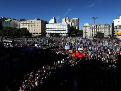 La manifestación por el 8 de marzo en Buenos Aires.