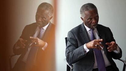 Thabo Mbeki, expresidente de Sudáfrica, el pasado martes en Madrid.