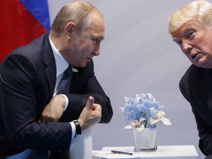 Putin y Trump, durante su reunión en julio en Alemania.