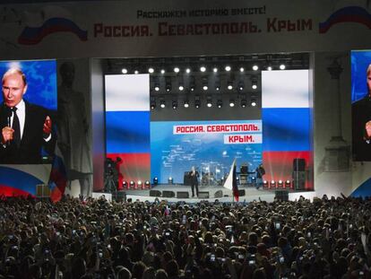El presidente ruso, este miércoles en un acto en Sebastopol (Crimea).
