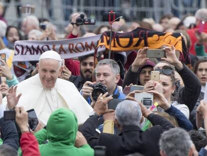 El papa Francisco este miércoles en la Plaza de San Pedro.