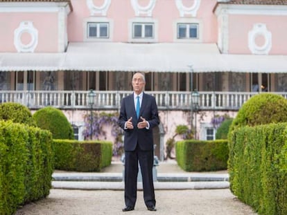 El presidente de Portugal, Marcelo Rebelo de Sousa, en el palacio de Belém.