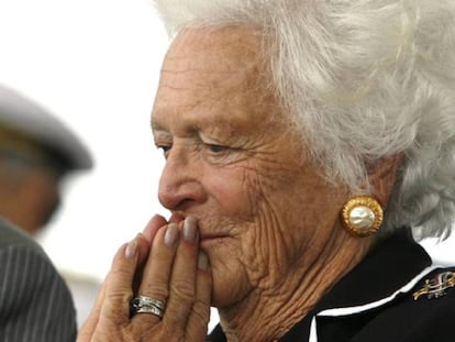 La ex primera dama Barbara Bush, en un acto público en Viriginia en octubre de 2007.