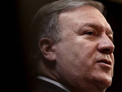 El secretario de Estado, Mike Pompeo, en la Heritage Foundation.