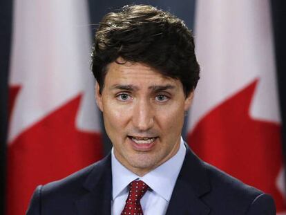 El primer ministro canadiense, Justin Trudeau, este jueves.