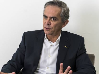 Miguel Ángel Mancera, durante la entrevista.