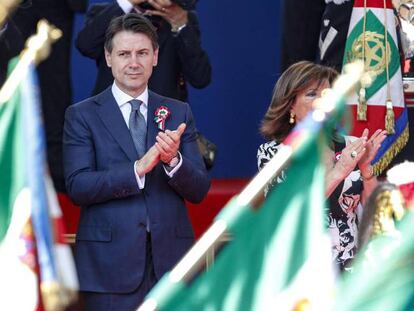 Giuseppe Conte, el sábado en Roma.