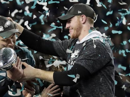 Los Eagles celebran su Super Bowl el pasado febrero.