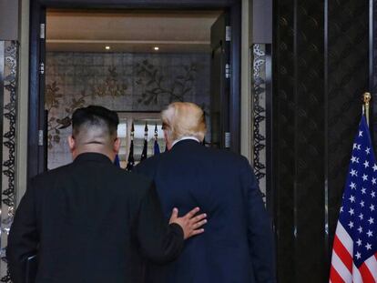 Kim Jong-un y Trump.
