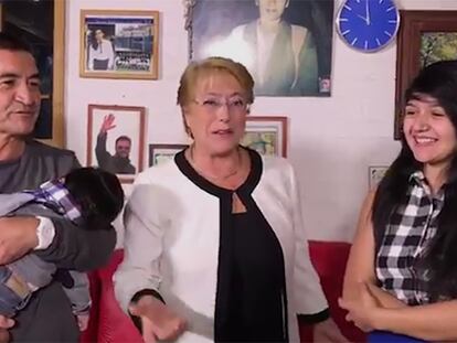 El vídeo difundido por Michelle Bachelet.