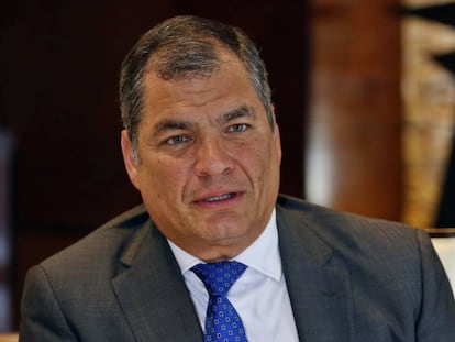 El ex presidente ecuatoriano, Rafael Correa. En vídeo, declaraciones de Caupolicán Ochoa y Fernando Balda.