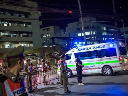 El hospital provincial de Chiang Rai está fuertemente custodiado.