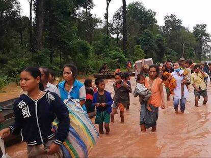 Cientos de desaparecidos en Laos tras la rotura de una presa.
