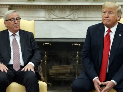 Juncker y Trump, este miércoles en el Despacho Oval.