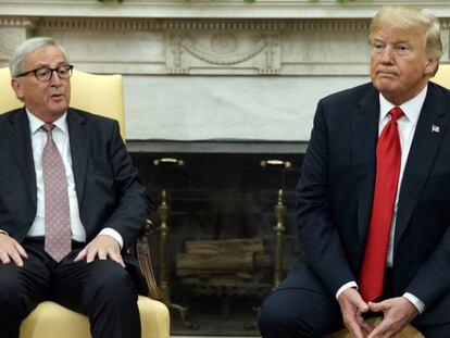 Juncker y Trump, este miércoles en el Despacho Oval.