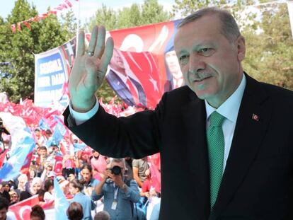 Erdogan, en la ciudad de Bayburt (Turquía) el pasado 10 de agosto.