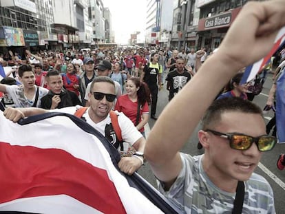 Manifestación xenófoba en San José, Costa Rica.