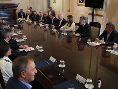 Macri, en su reunión con los gobernadores.