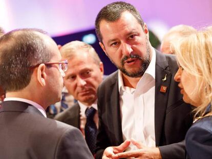 Salvini, este viernes en Viena. Foto: FLORIAN WIESER (EFE)