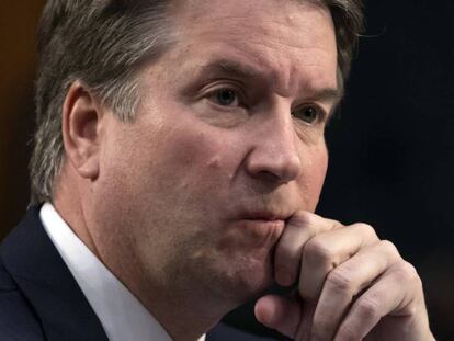 Brett Kavanaugh, el pasado 6 de septiembre en el Senado. En vídeo, declaraciones de la abogada de Christine Blasey Ford.