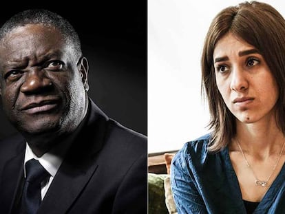 Denis Mukwege y Nadia Murad, premios Nobel de la Paz 2018.