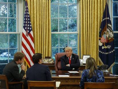 Trump, este martes, durante la entrevista con la agencia Associated Press.