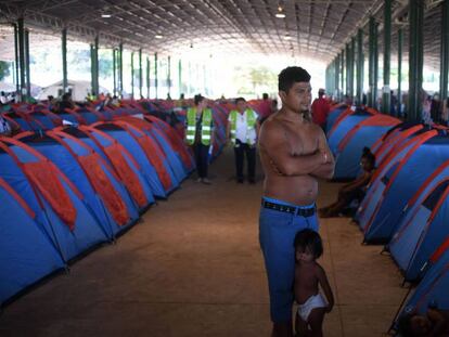 Campamento de migrantes en Tapachula. En vídeo, la caravana de migrantes continúa mientras se recrudecen las amenazas de Trump.