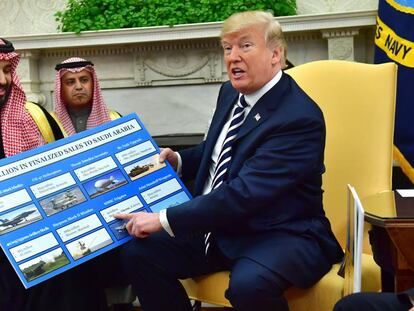 En foto, Donald Trump y Mohamed bin Salman, el pasado marzo en la Casa Blanca. En vídeo, las declaraciones de la Relatora Especial de Ejecución Extrajudicial de la ONU, Agnes Callamard sobre el caso del asesinato de Jamal Khashoggi.