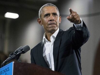 Obama, el pasado viernes en un mitin en Atlanta. En vídeo, intervención de Obama en un mitin del pasado mes de octubre.