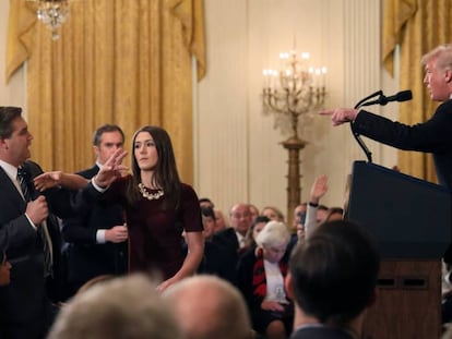 Trump a un periodista de CNN en la Casa Blanca: “Eres una persona grosera y terrible”