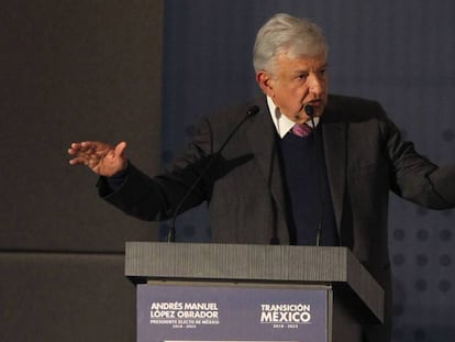 López Obrador, durante o anúncio do plano de segurança. Em vídeo, o anúncio de López Obrador na apresentação do plano de segurança.